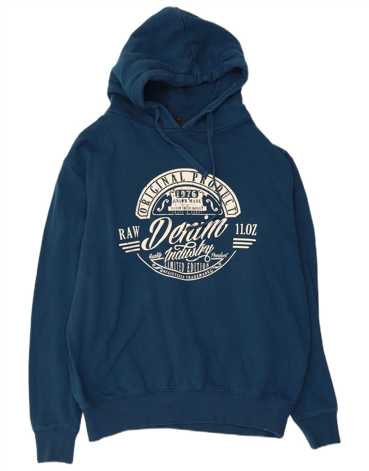 Мужской джемпер с капюшоном SMOG стандартного кроя, темно-синий, хлопковый