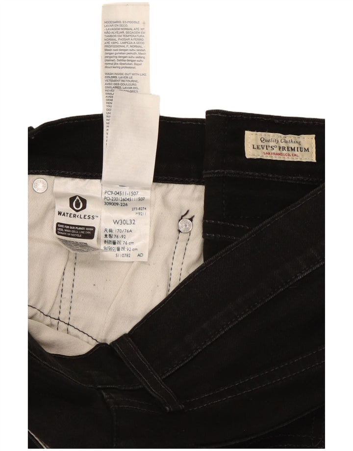 Мужские джинсы Levi's Slim 511 W30 L32, черный хлопок