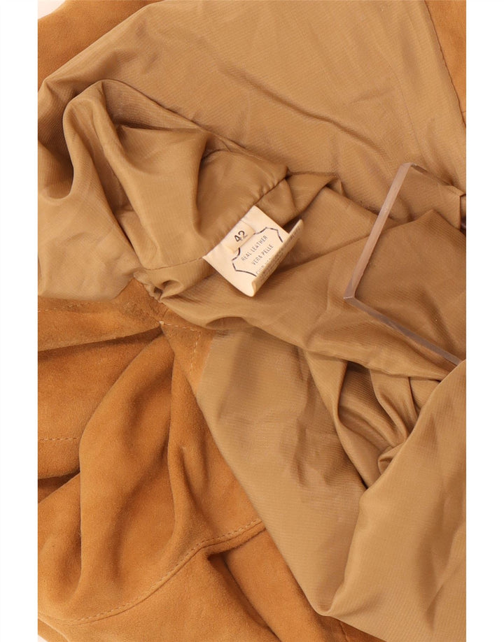 Винтажная женская замшевая куртка IT 42 Medium Brown Leather