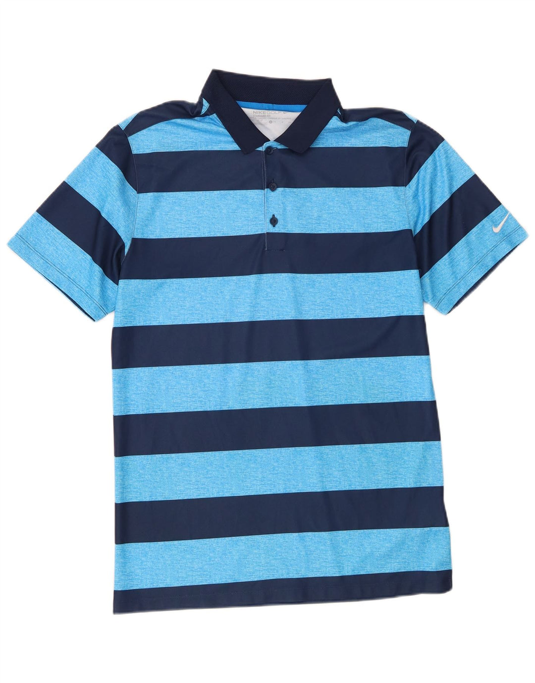 Мужская рубашка поло Nike Dri Fit Standard, полиэстер, маленькая синяя полоска
