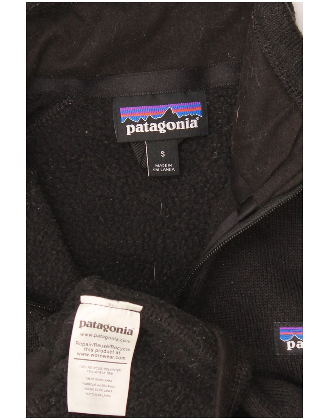 Женский спортивный костюм Patagonia стандартного кроя, верхняя куртка UK 10, маленький черный цвет
