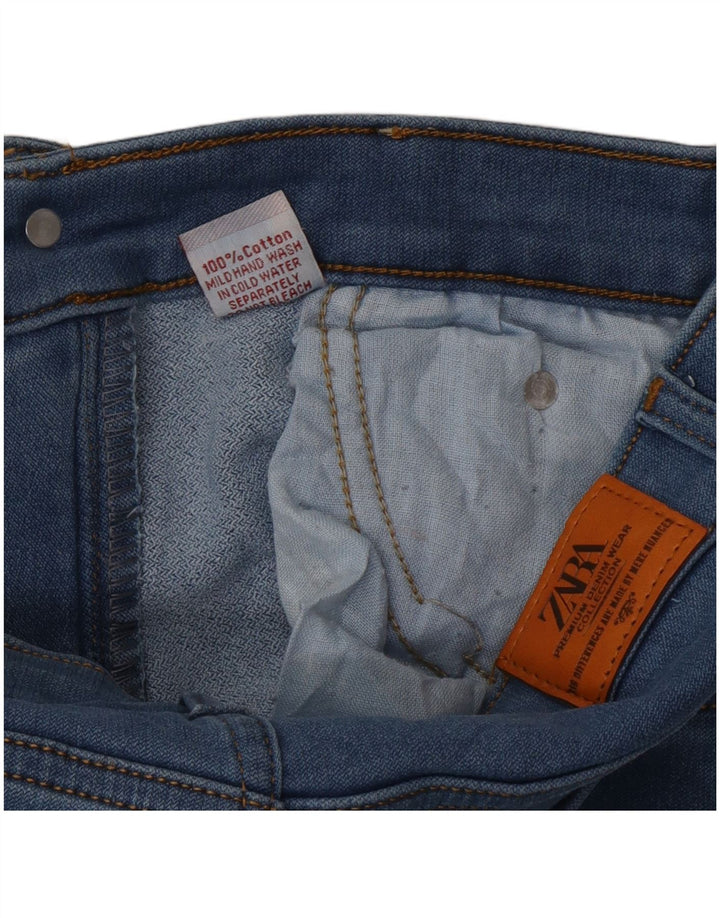 Мужские прямые джинсы Zara W30 L29 синие, хлопок