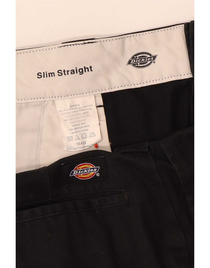 Мужские узкие прямые брюки-чинос Dickies W38 L32, черный полиэстер