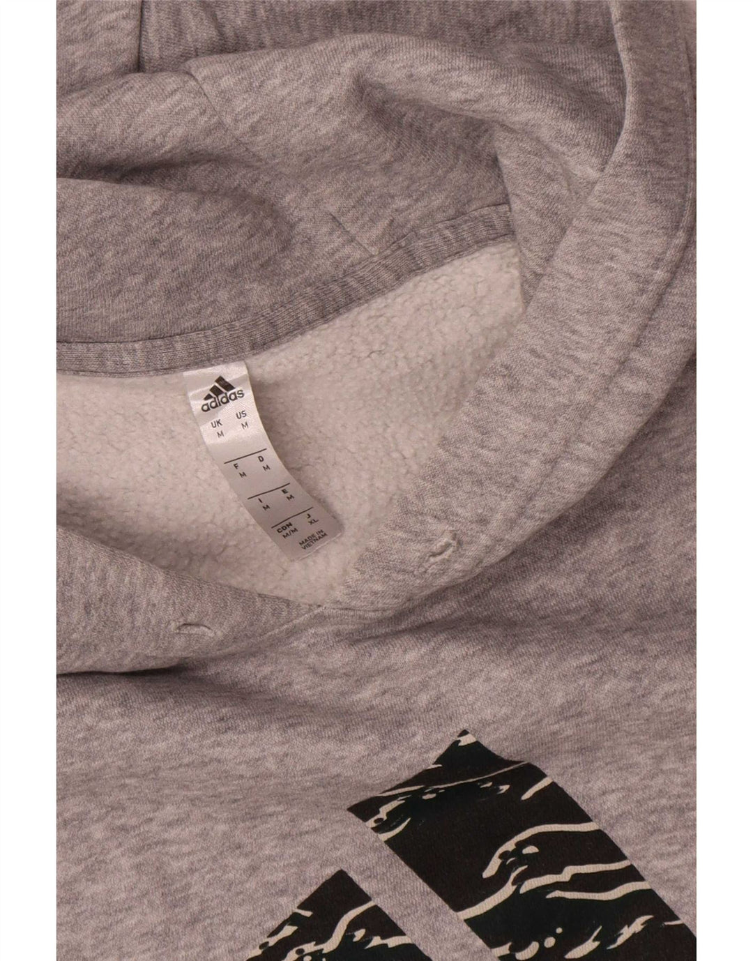 Мужской джемпер с капюшоном Adidas с графическим рисунком, средний серый, хлопок