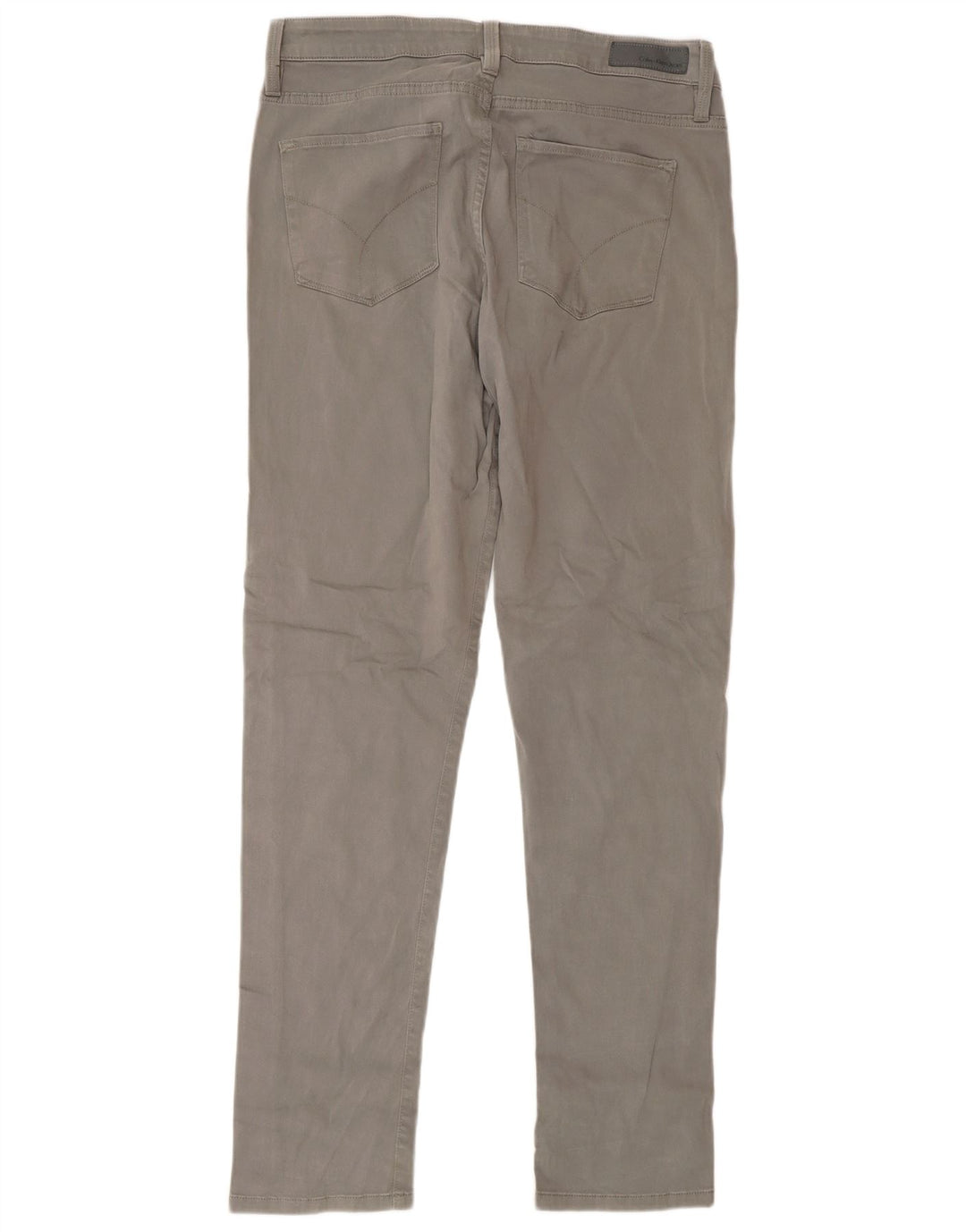 Женские узкие повседневные брюки Calvin Klein США 10, средний размер W32 L32, серый хлопок