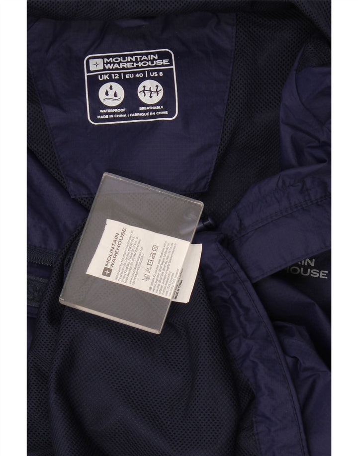 Женская дождевик с капюшоном Mountain Warehouse UK 12, средний темно-синий