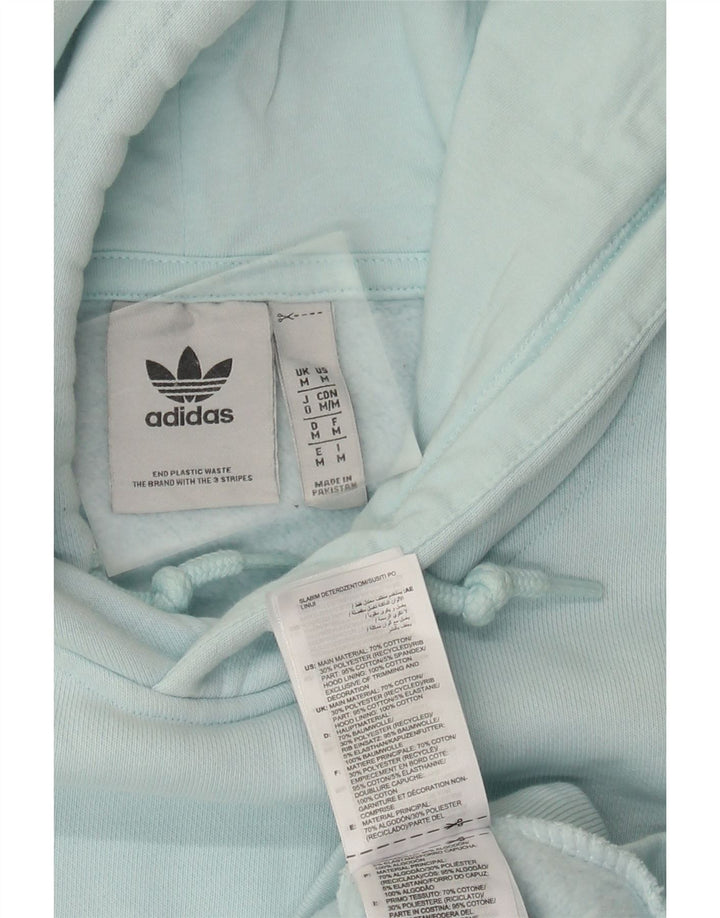 Мужской джемпер с капюшоном Adidas среднего синего цвета, хлопок