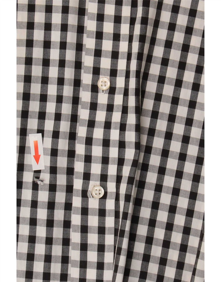 Мужская рубашка Tommy Hilfiger, размер 17 1/2 XL, черный хлопок в мелкую клетку