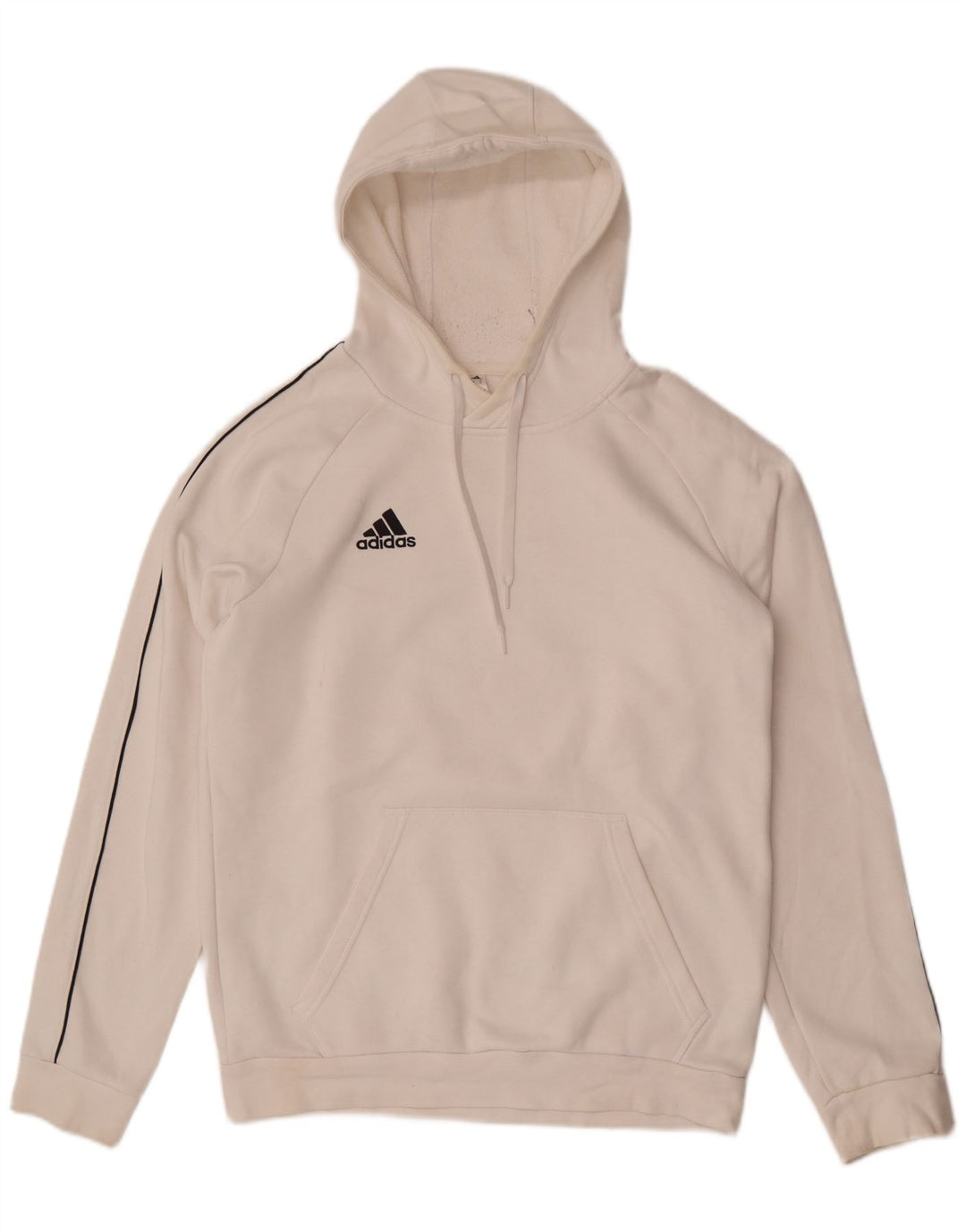 Мужской джемпер с капюшоном Adidas среднего размера, белый хлопок, хлопок