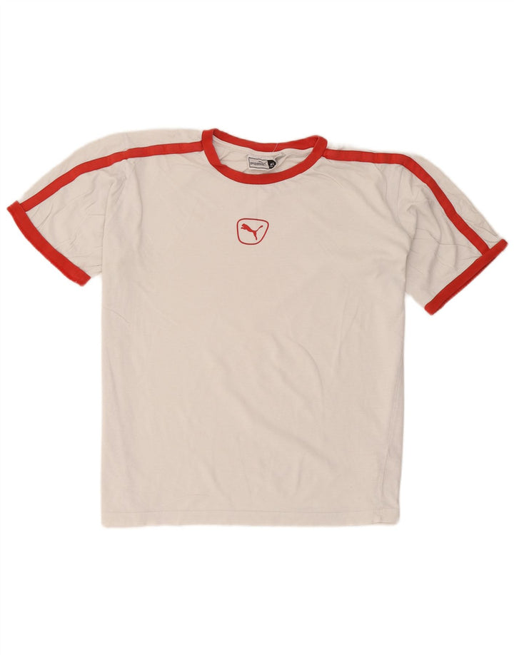 Мужская футболка Puma Top XL белая с цветными блоками