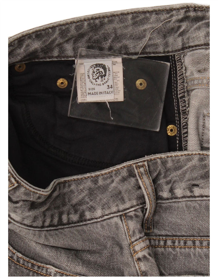 Женские прямые джинсы Diesel W34 L31 Серые, хлопок