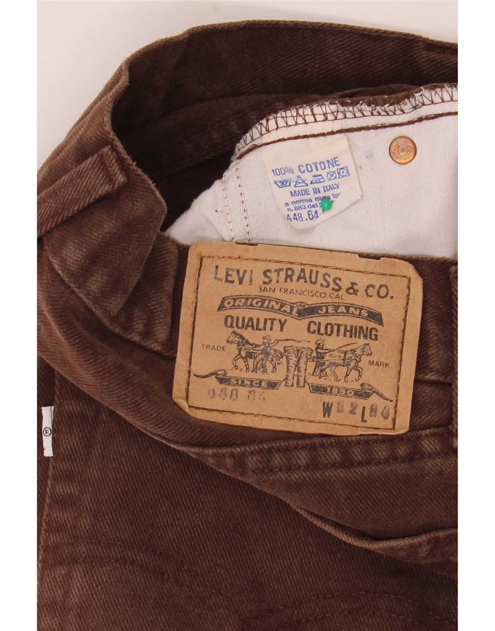 Мужские прямые джинсы Levi's 448 W32 L34 коричневые, хлопок