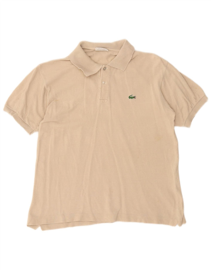 Мужская рубашка-поло Lacoste среднего бежевого цвета