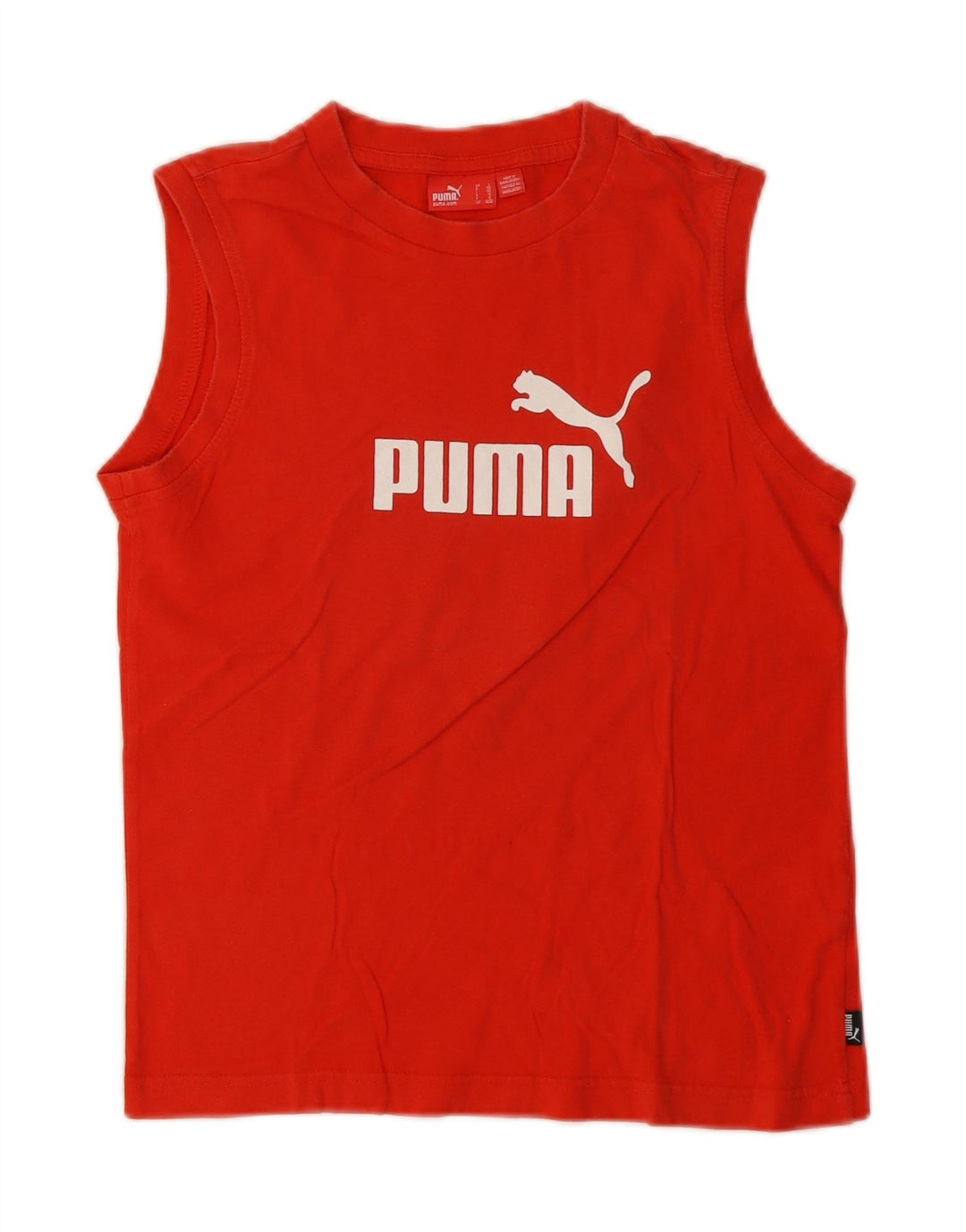 Жилет с рисунком Puma для мальчиков 11-12 лет, красный хлопок