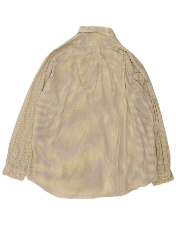 Мужская рубашка свободного кроя Ralph Lauren Blake 2XL, хлопковая желтая клетка