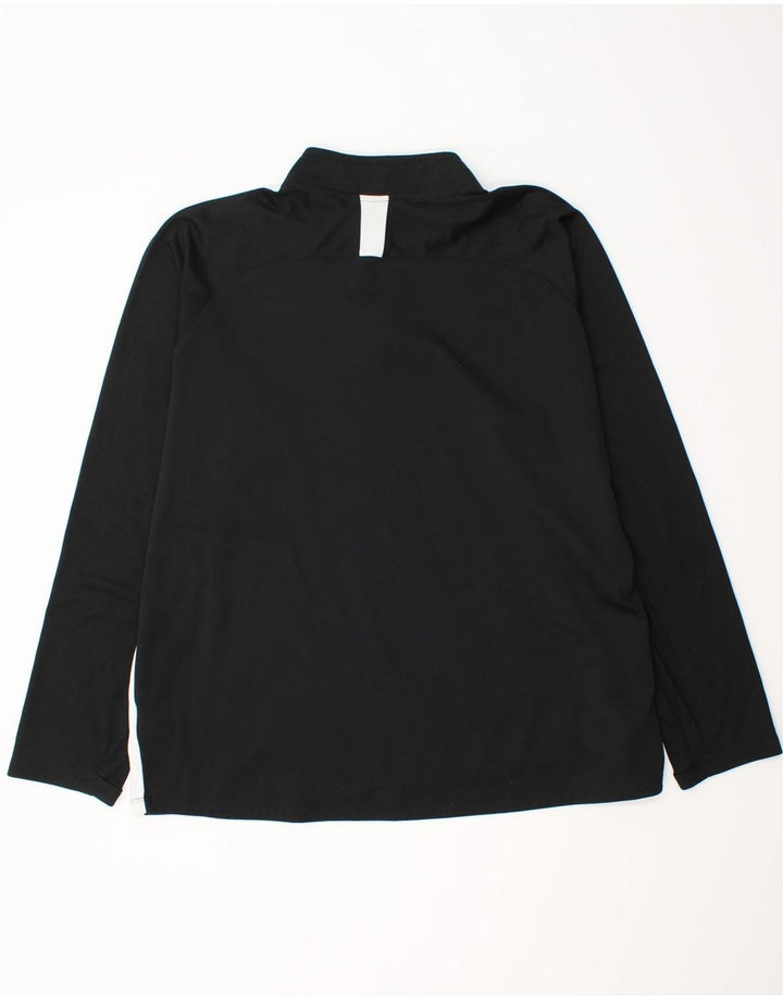 Мужской пуловер с воротником на молнии NIKE Dri Fit, черный спортивный костюм 2XL с цветными блоками