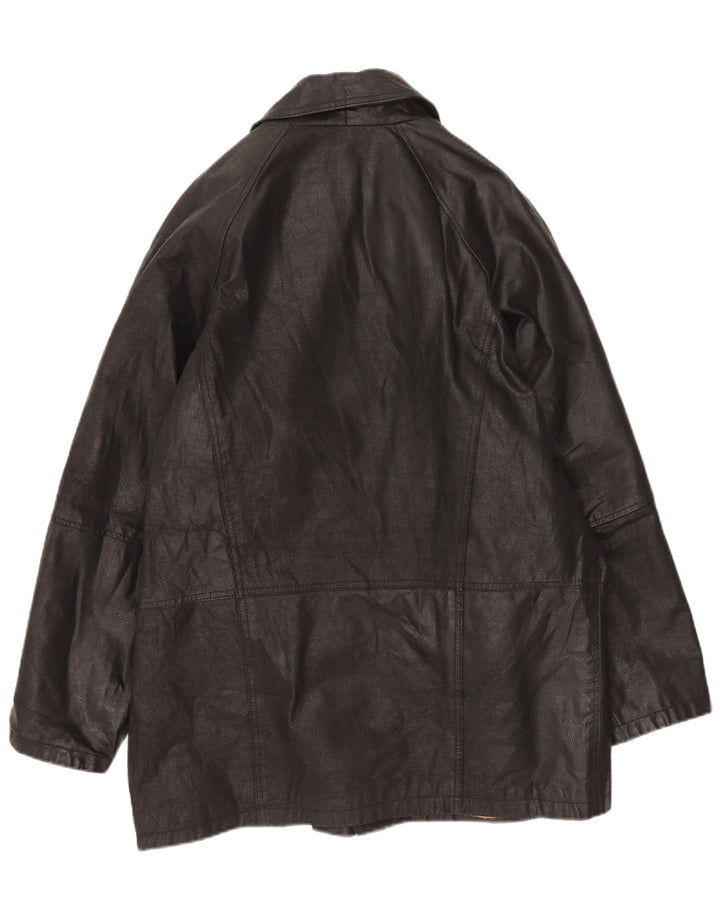 Мужская кожаная куртка Giulia Galanti UK 40, большая черная кожаная