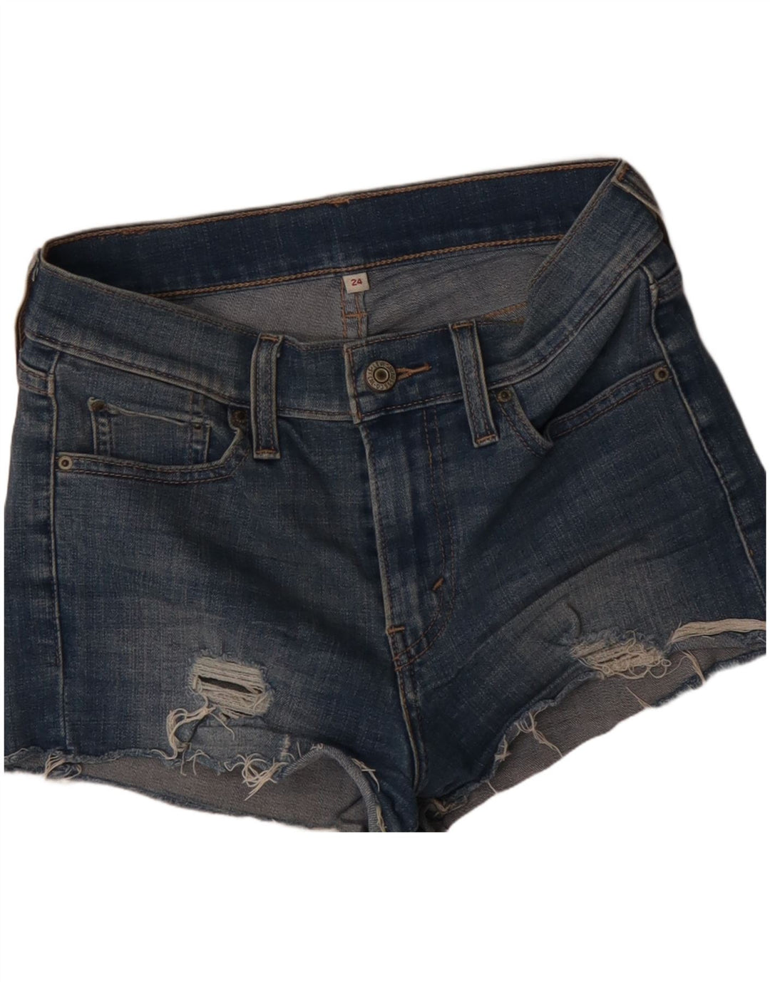 Женские джинсовые шорты LEVI'S 501 W24 XS синие, хлопок