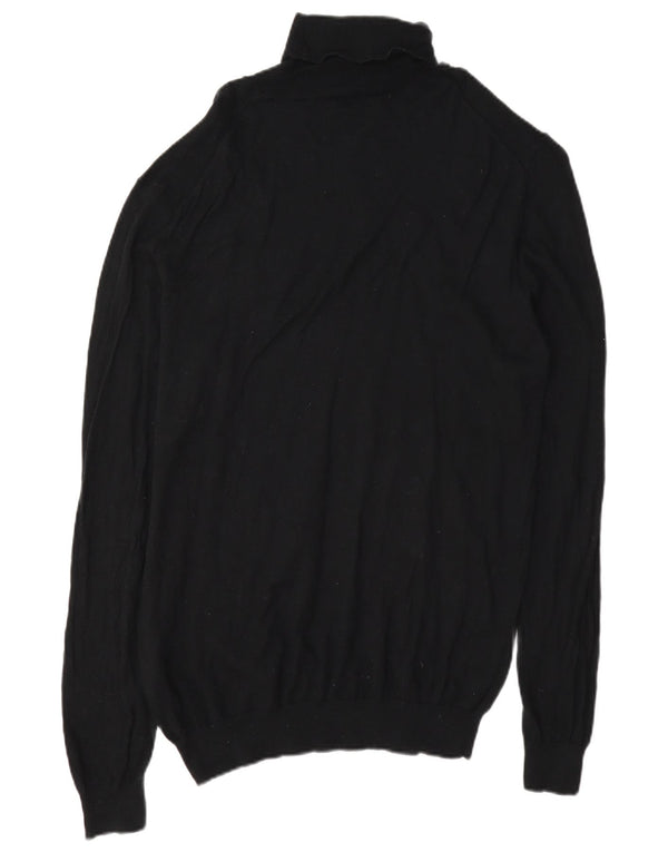 Мужской джемпер с высоким воротником Massimo Dutti XL, черный хлопок