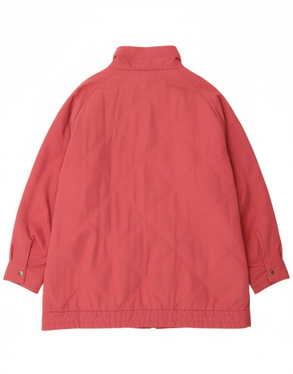 ВИНТАЖНАЯ женская стеганая куртка UK 22 3XL розового цвета из полиэстера