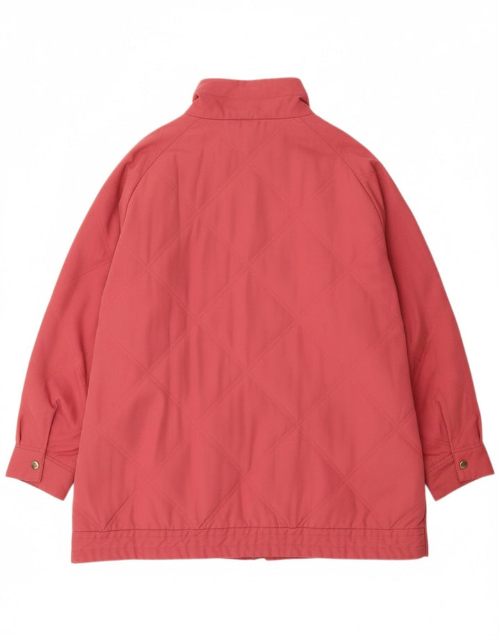 ВИНТАЖНАЯ женская стеганая куртка UK 22 3XL розового цвета из полиэстера