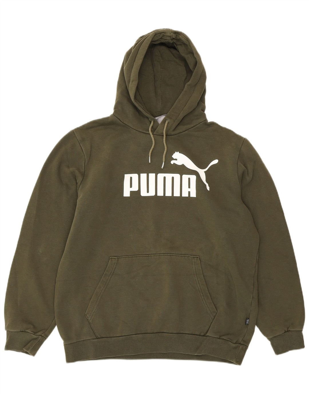 Женский джемпер с капюшоном PUMA Oversized с рисунком UK 14, средний хаки, эластан