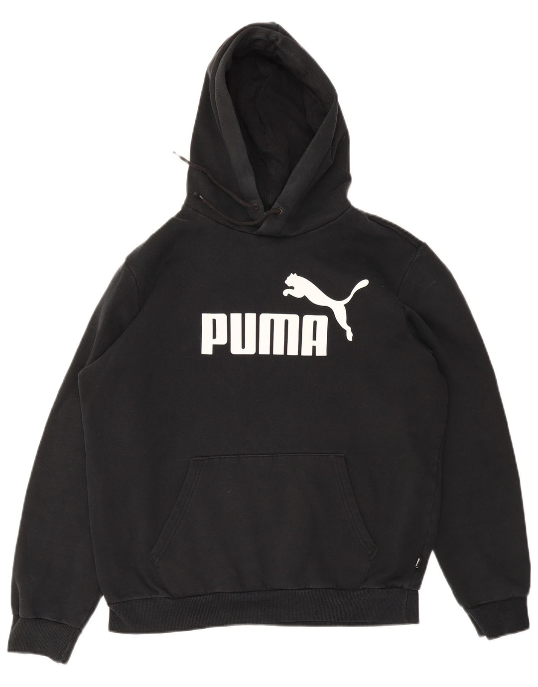 Мужской джемпер с капюшоном PUMA, черный, хлопковый, среднего размера