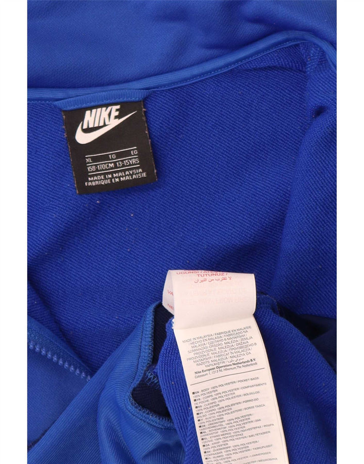 Спортивный костюм Nike для мальчиков, верхняя куртка 13–14 лет, XL, синий полиэстер с цветными блоками