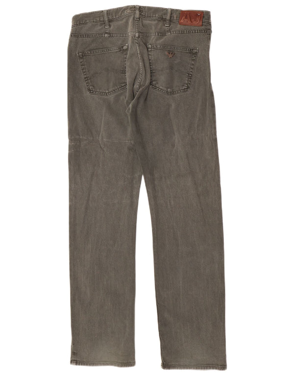 Мужские прямые джинсы Armani W36 L34, зеленый хлопок