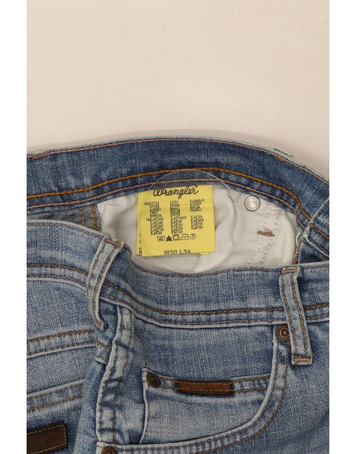 Джинсы мужские прямые WRANGLER W30 L30 синие, хлопок