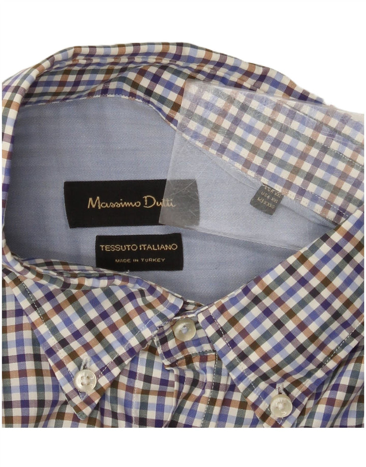 MASSIMO DUTTI Mens Shirt 2XL Multicoloured Gingham