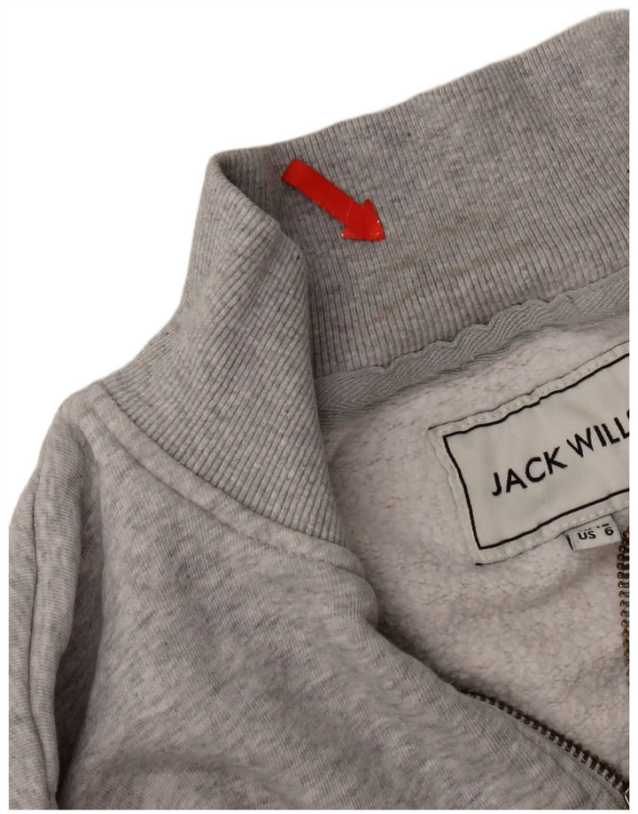 Женский укороченный свитшот оверсайз Jack Wills UK 10, маленький серый цвет