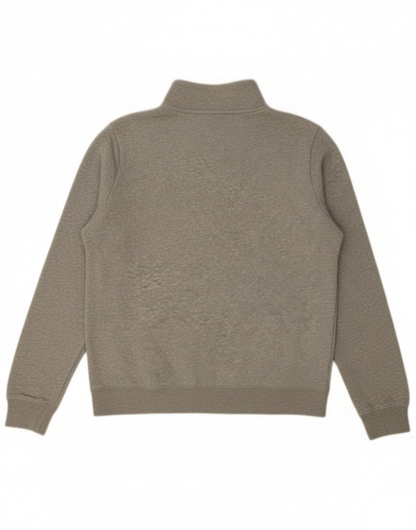 Женский свободный свитер с воротником на молнии Nike UK 10, маленький серый в крапинку