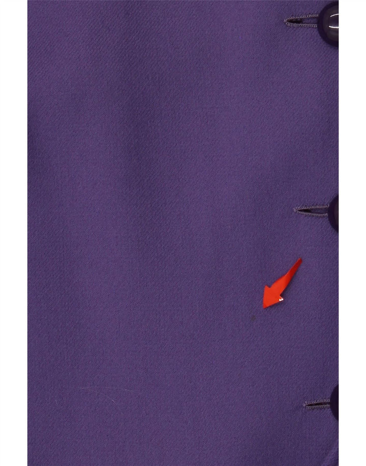 ВИНТАЖНЫЙ женский пиджак на 4 пуговицах, Великобритания 16, большой фиолетовый