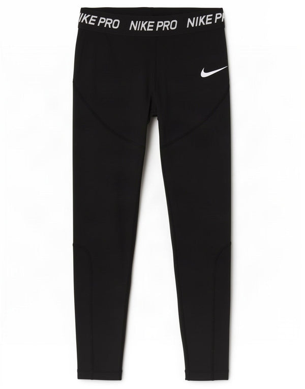 Леггинсы с рисунком Nike для девочек Dri Fit, 8–9 лет, маленькие, черные