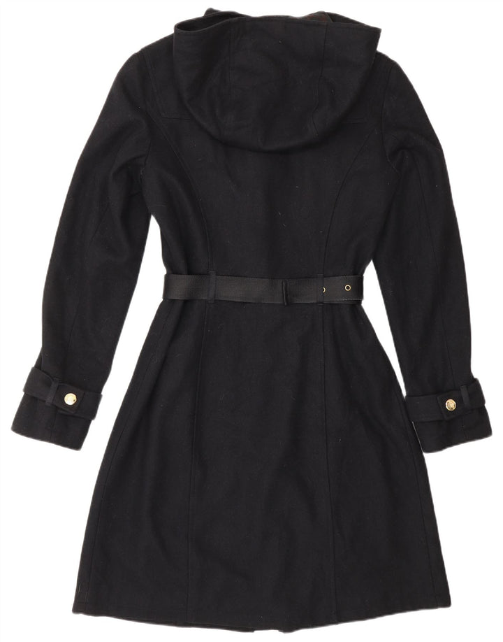 Женский дафлкот CARACTERE с капюшоном UK 10, маленький, темно-синий, шерсть