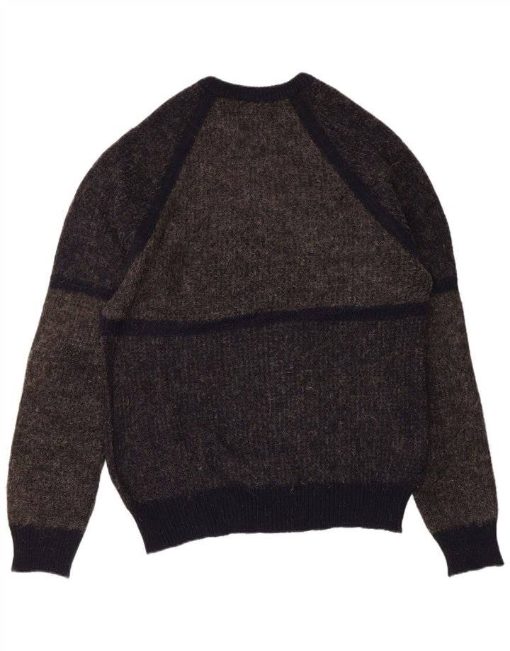 DALMINE Мужской джемпер с круглым вырезом IT 50 Medium Grey Colourblock Wool