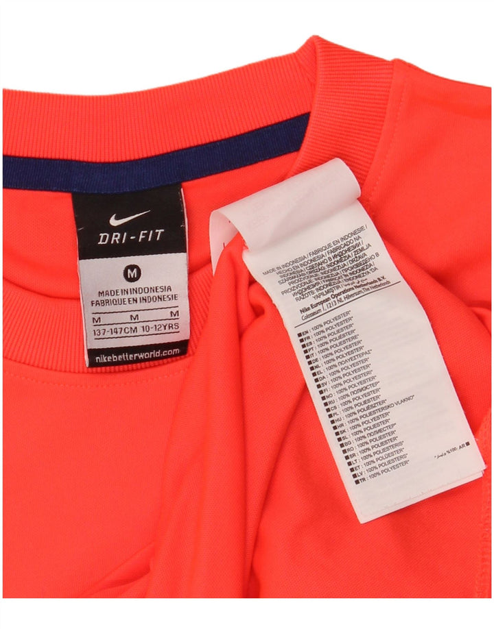 Футболка с графическим рисунком NIKE для мальчиков 10–11 лет, средний оранжевый цвет