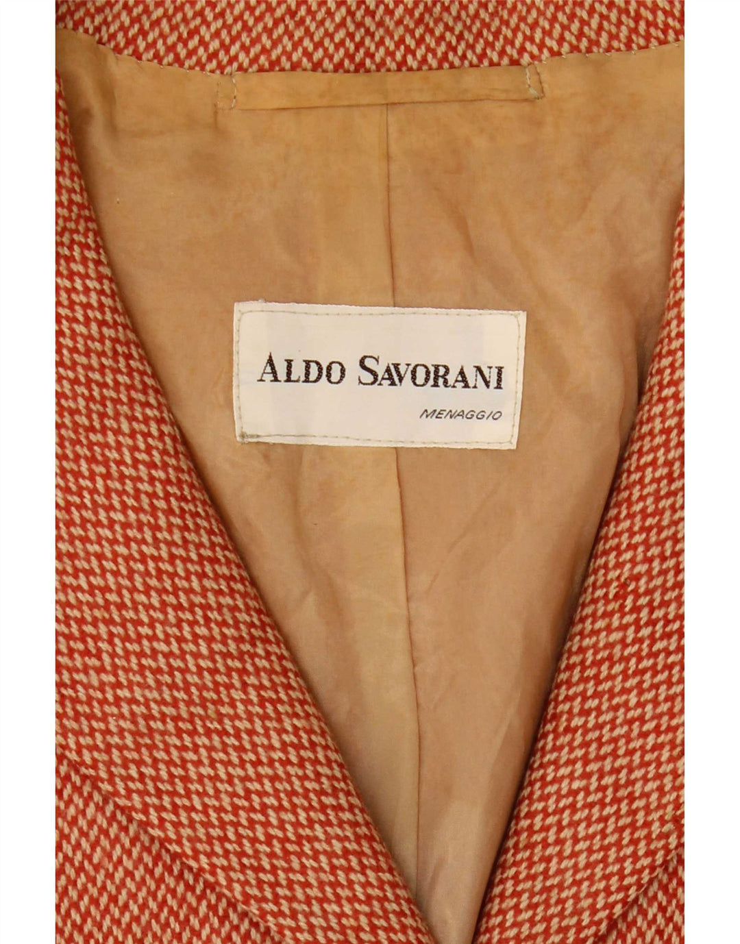 Женский пиджак на 3 пуговицах Aldo Savorani UK 12, средний розовый с узором «в елочку»