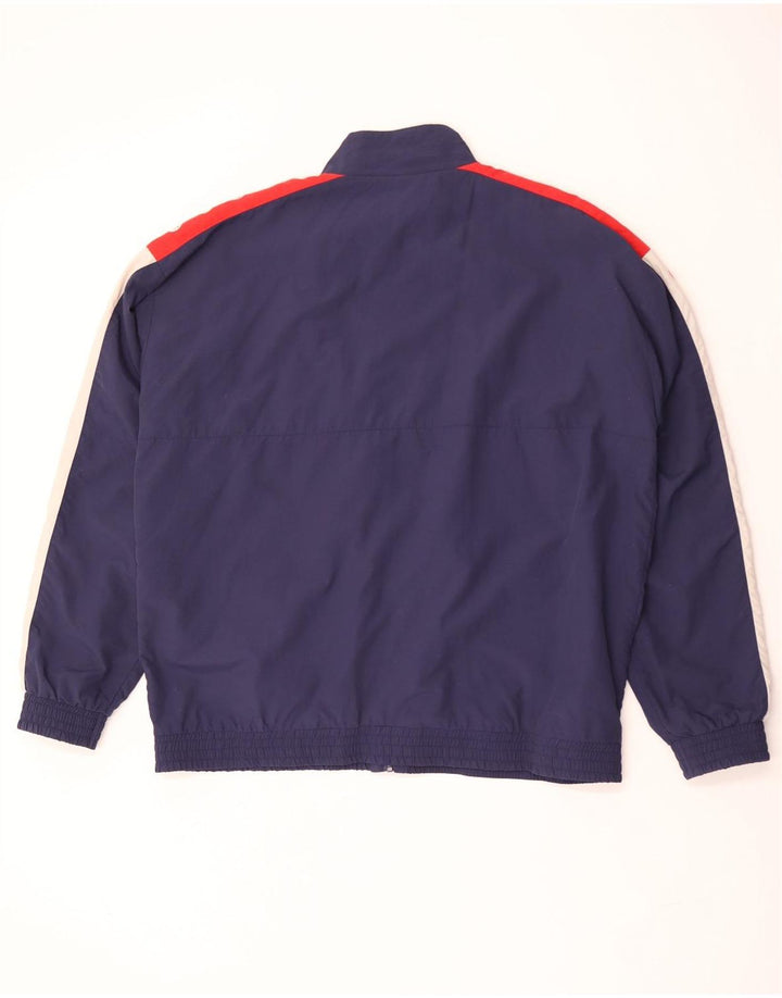 Fila Мужской спортивный костюм с графическим рисунком, верхняя куртка 2XL, темно-синий, полиэстер с цветными блоками