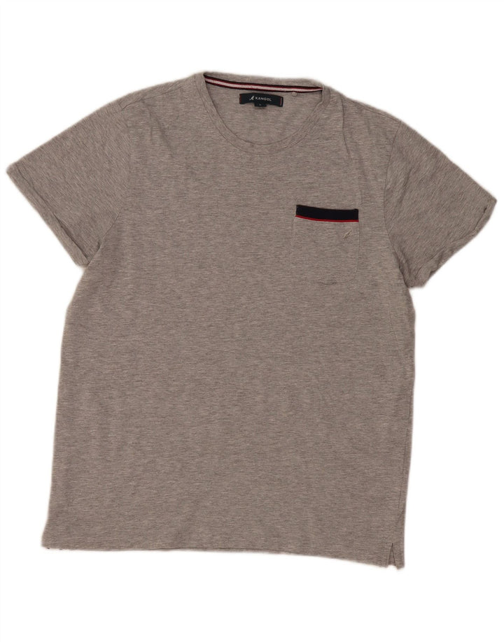 Kangol Мужская футболка из хлопка большого размера серого цвета с крапинками