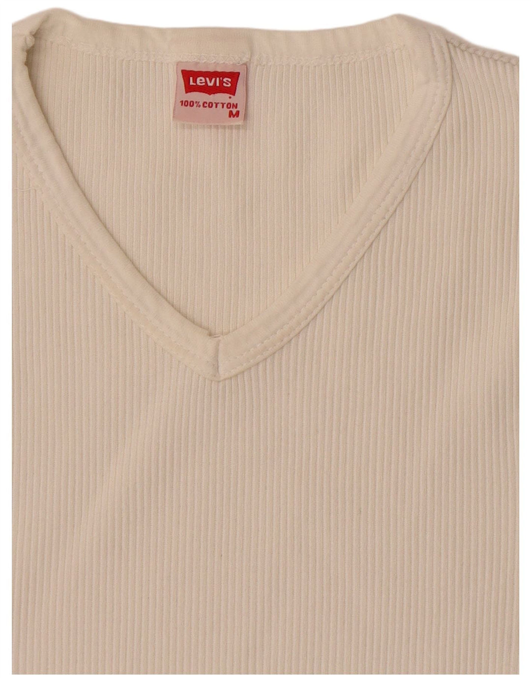 Женская футболка Levi's Top UK 12, средний размер, белый хлопок