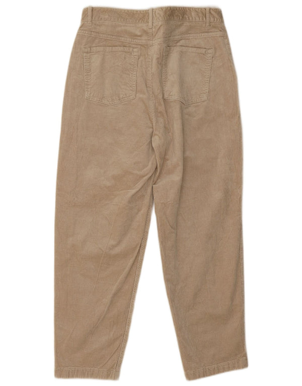 Женские зауженные вельветовые брюки Marks & Spencer UK 14 Medium W30 L27 Бежевые
