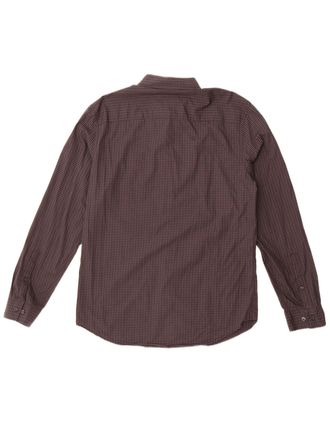 Мужская рубашка приталенного кроя Calvin Klein, хлопковая клетка среднего серого цвета