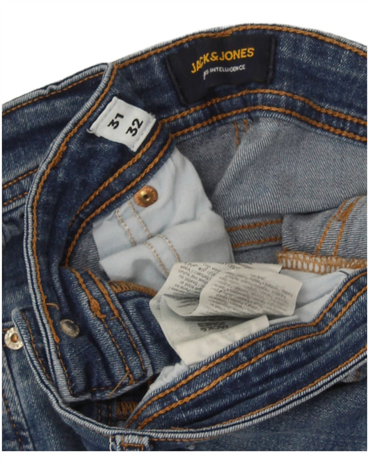 Мужские узкие джинсы Jack & Jones GLENN W31 L32, синий хлопок