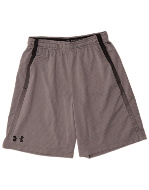 Мужские спортивные шорты свободного покроя Under Armour, средний серый полиэстер, спортивные