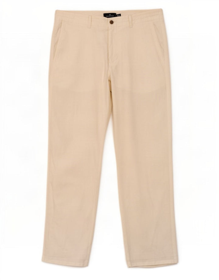 Мужские прямые брюки чинос Marks & Spencer Blue Harbour W34 L29 белые
