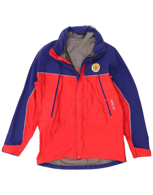 Мужская лыжная куртка Bergwacht Gore-Tex UK 40, большая красная с цветными блоками