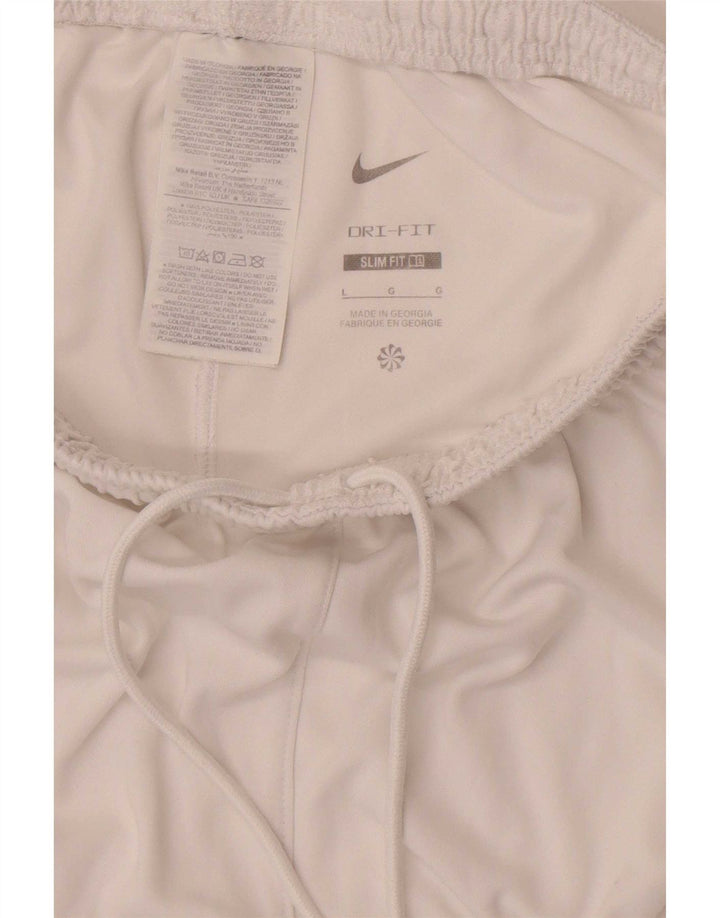 Мужские спортивные шорты Nike Dri Fit Slim, большие белые полиэстеровые шорты