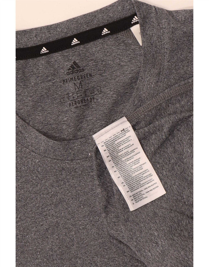 Adidas Мужская футболка Aeroready Верх среднего серого цвета с крапинками из полиэстера